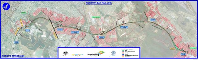Moreton Bay rail link map (source: Queensland Government website)