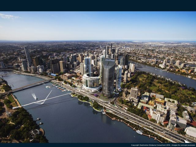 Proposed Queens Wharf development in Brisbane
