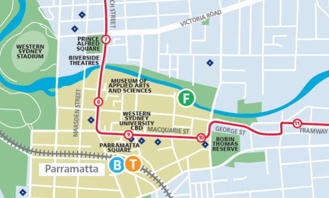 PLR - Parramatta CBD section (source: NSW Government)