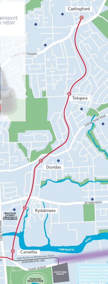 PLR - Carlingford Line section (source: NSW Government)